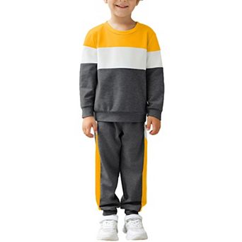 Arshiner Boys Crewneck Sweatshirt And Sweatpants Set Fall Outfit For Kids