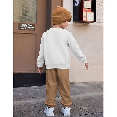 Arshiner Boys Fleece Sweatshirt Pants Outfit Set Fall Winter Clothes Set