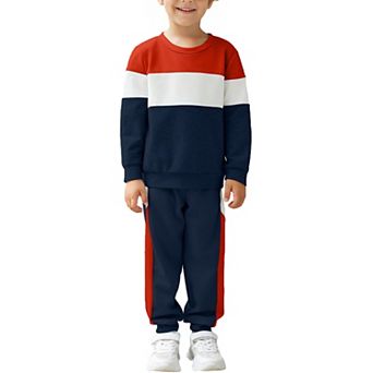 Arshiner Boys Crewneck Sweatshirt And Sweatpants Set Fall Outfit For Kids