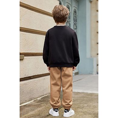 Arshiner Boys Fleece Sweatshirt Pants Outfit Set Fall Winter Clothes Set
