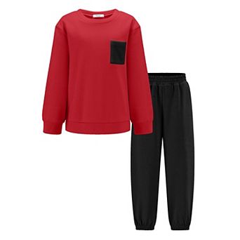 Arshiner Boys Fleece Sweatshirt Pants Outfit Set Fall Winter Clothes Set