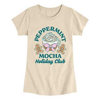 Girls 7-16 Peppermint Mocha Holiday Club Graphic Tee
