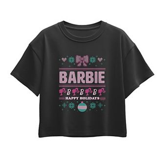 Girls 7-16 Barbie "Happy Holidays" Boxy Tee
