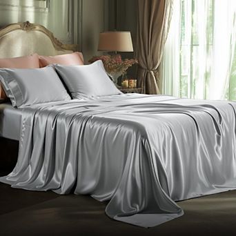 Bedsure Silky Satin 4 pc Sheet Set