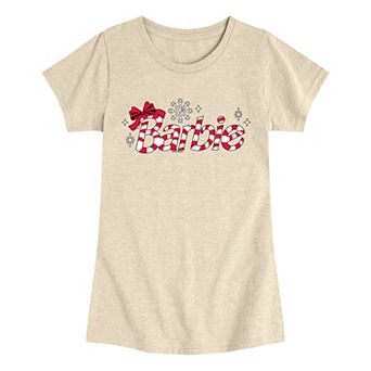 Girls 7-16 Barbie Candy Cane Logo Graphic Tee