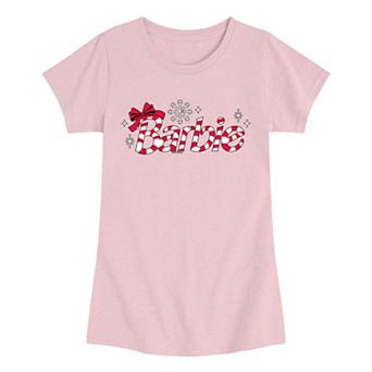 Girls 7-16 Barbie Candy Cane Logo Graphic Tee