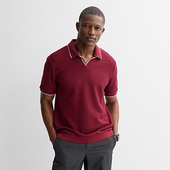 Men’s Apt. 9® Short Sleeve Tipped Johnny Collar Polo Shirt