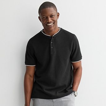 Men’s Apt. 9® Short Sleeve Tipped Henley Shirt