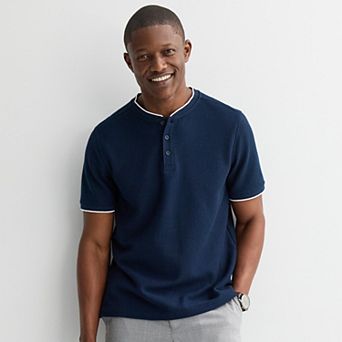 Men’s Apt. 9® Short Sleeve Tipped Henley Shirt