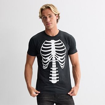 Men's Halloween Skeleton Graphic Tee