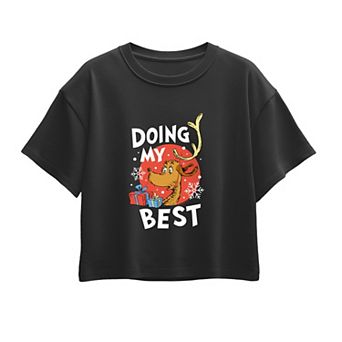 Girls 7-16 Dr. Seuss The Grinch "Doing My Best" Max Boxy Tee
