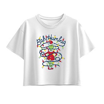Girls 7-16 Dr. Seuss The Grinch "Bah Humbug" Boxy Tee