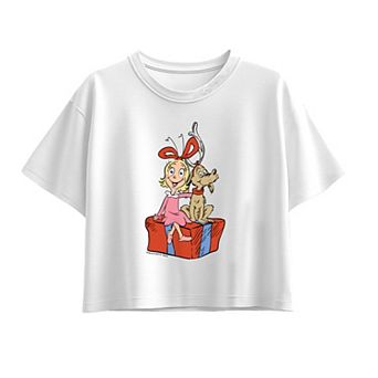 Girls 7-16 Dr. Seuss The Grinch Max & Cindy Lou Who Boxy Tee