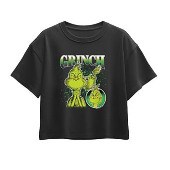 Girls 7-16 Dr. Seuss The Grinch Bootleg Boxy Tee