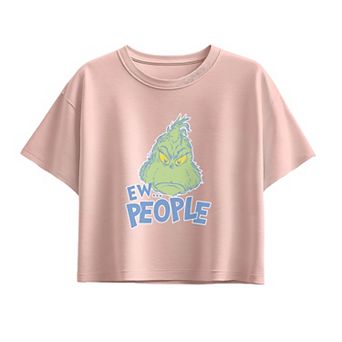 Girls 7-16 Dr. Seuss The Grinch Ew People Pastel Boxy Tee