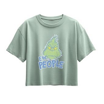 Girls 7-16 Dr. Seuss The Grinch Ew People Pastel Boxy Tee