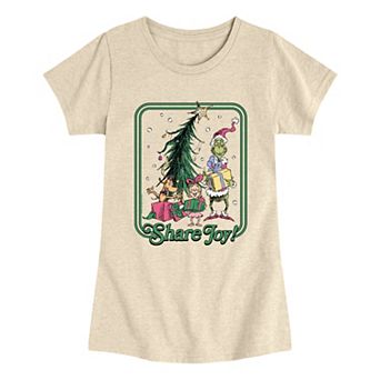 Girls 7-16 Dr. Seuss The Grinch, Max, & Cindy Lou Who Graphic Tee