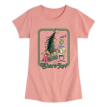 Girls 7-16 Dr. Seuss The Grinch, Max, & Cindy Lou Who Graphic Tee