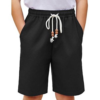 Arshiner Boys Linen Shorts With Elastic Waist Breathable Summer Beach Shorts For Kids