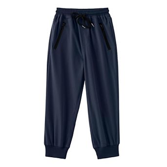 Arshiner Boys Casual Pants Kids Elastic Waist Drawstring Jogger Pants Boys Sweatpants With Zipper