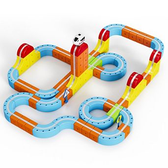 Contixo MT2 Magnetic Train Track Set 150 pc with 2 Motorized Trains STEM Building Toy for Kids