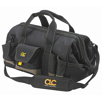 CLC 11 in W X 12 in H Polyester Tool Bag 25 pocket Black/Tan 1 pc