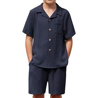 Arshiner Boys Hawaiian Shorts Set Shirts And Shorts Summer Beach Vacation Outfits