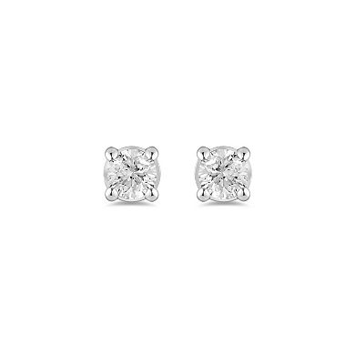 Made For You Sterling Silver 1/10 Carat T.W. Lab-Grown Diamond Stud Earrings