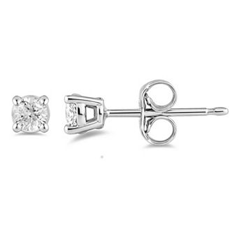 Made For You Sterling Silver 1/10 Carat T.W. Lab-Grown Diamond Stud Earrings