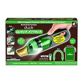 Horsepower Duck Quack Attack Ultra-Compact Vacuum with Turbo Boost Suction