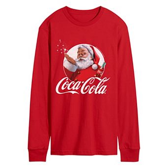 Men's Coca-Cola Santa Claus Vintage Christmas Long Sleeve Graphic T-Shirt