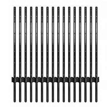 Wire Fence Metal U Posts, Heavy Duty U-Channel Fence Stakes No Dig Design for Yard Lawn&Outdoor Use