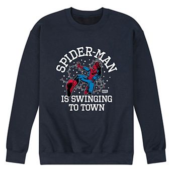 Men's Disney's Spider-Man Graphic Crew Fleece Sweatshirt