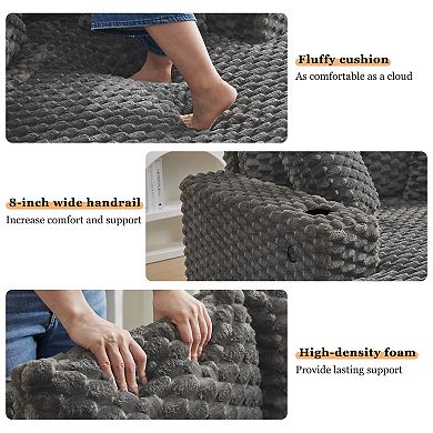 Cozy Indoor Chaise Lounge Sofa Bed, 60 Inch Oversized Upholstered Chair