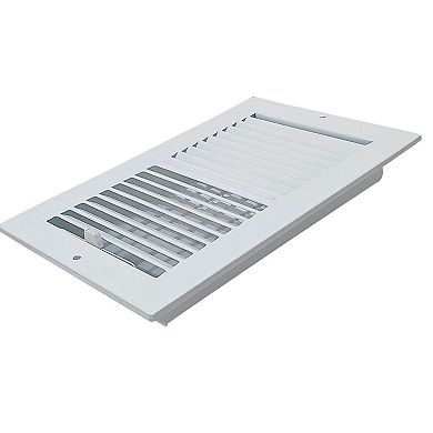 Sierra Grates Precision Flow Sidewall/Ceiling Register - 2 Way Louvered Design, Glacier White 6" W