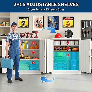 Heavy Duty Steel File Cabinet with Lock 36"H Metal Storage Locker