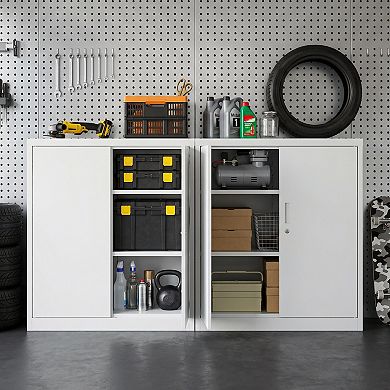 Heavy Duty Steel File Cabinet with Lock 36"H Metal Storage Locker