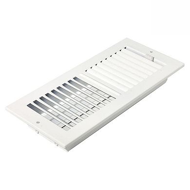 Sierra Grates Precision Flow Sidewall/Ceiling Register - 2 Way Louvered Design, Glacier White 4" W