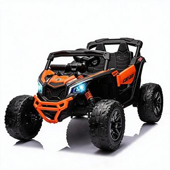 Kids Battery Powered Ride On Vehicle, Dual Motor Electric Car with Remote Control Comfort Seat