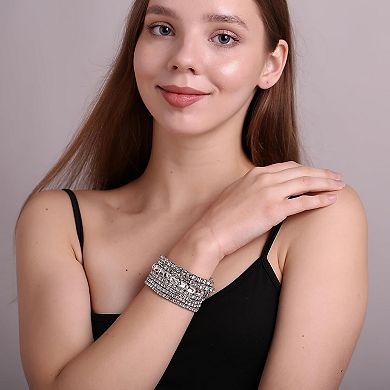 Layered Crystal Bracelet Set