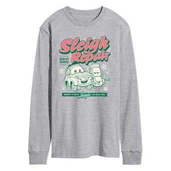 Men's Cars Luigi’s Casa Della Tires Sleigh Repair Graphic Long Sleeve T-Shirt