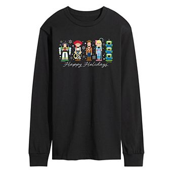 Men's Disney's Toy Story Happy Holidays Nutcrackers Long Sleeve Graphic T-Shirt