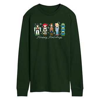 Men's Disney's Toy Story Happy Holidays Nutcrackers Long Sleeve Graphic T-Shirt