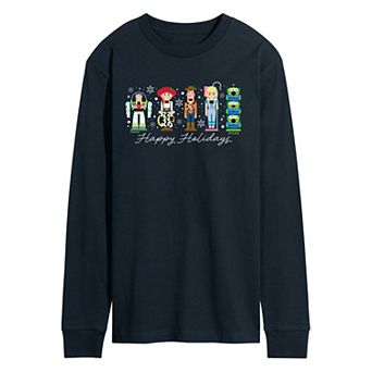 Men's Disney's Toy Story Happy Holidays Nutcrackers Long Sleeve Graphic T-Shirt