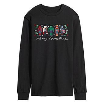 Men's Marvel Merry Christmas Nutcrackers Long Sleeve Graphic T-Shirt