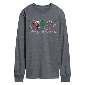 Men's Marvel Merry Christmas Nutcrackers Long Sleeve Graphic T-Shirt