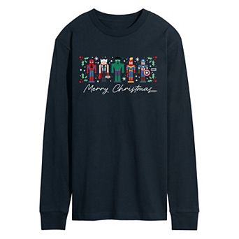 Men's Marvel Merry Christmas Nutcrackers Long Sleeve Graphic T-Shirt