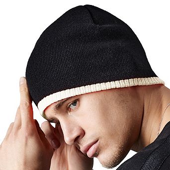 Beechfield Unisex Two-Tone Knitted Winter Beanie Hat