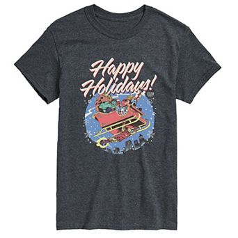 Men's Marvel The Avengers Happy Holidays Vintage Short Sleeve Graphic T-Shirt