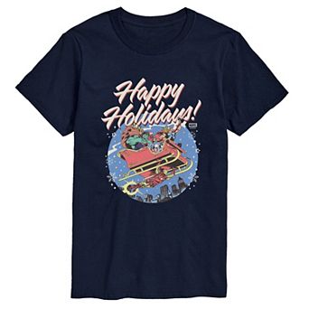 Men's Marvel The Avengers Happy Holidays Vintage Short Sleeve Graphic T-Shirt